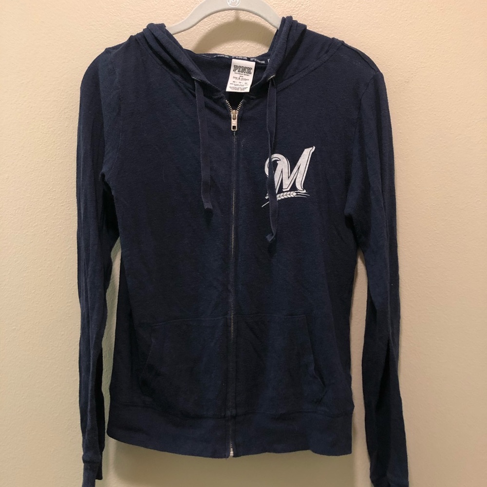 PINK Milwaukee Brewers Zip-up Hoodie